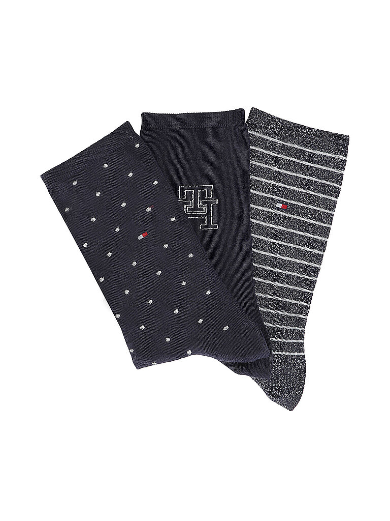 Geschenkeset Socken 3er Pkg. navy dunkelblau 35-38 damen
