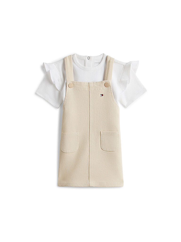 TOMMY HILFIGER Baby Mädchen Set 2-teilig Kleid und T-Shirt beige | 86