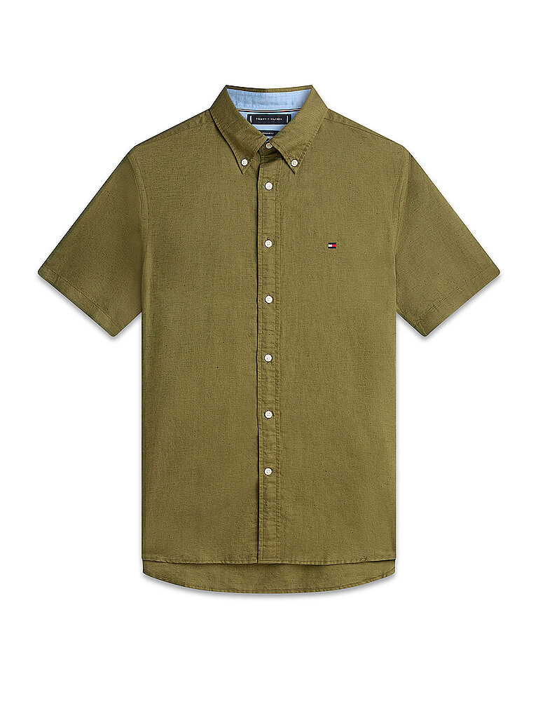 Hemd olive L herren
