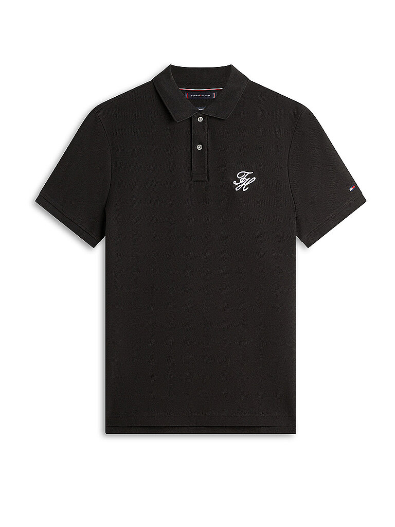 TOMMY HILFIGER Poloshirt TH SCRIPT schwarz | S
