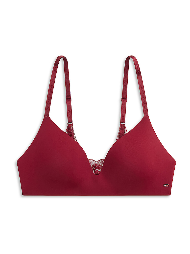 TOMMY HILFIGER BH ohne Bügel rouge lurex dunkelrot | XS