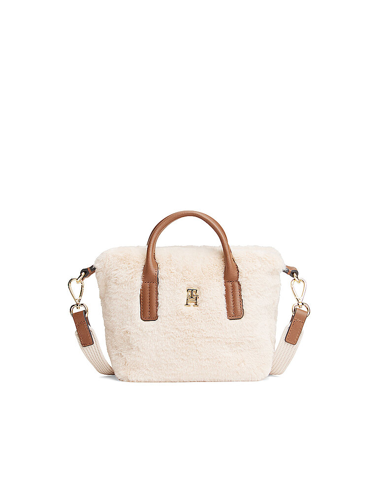 TOMMY HILFIGER Tasche - Henkeltasche in Felloptik POPETTE creme