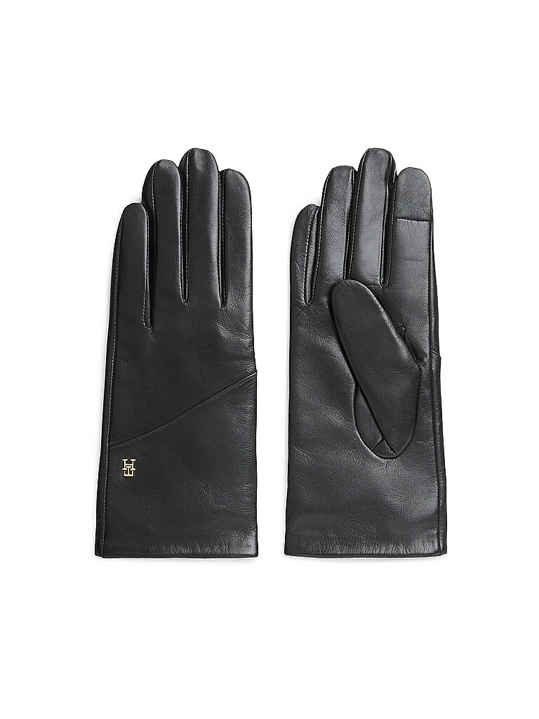 TOMMY HILFIGER Lederhandschuhe  schwarz | S/M