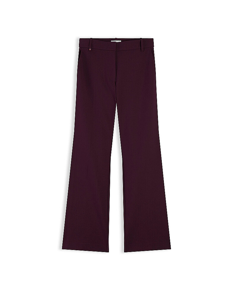 TOMMY HILFIGER Hose Flared Fit dunkelrot | 34