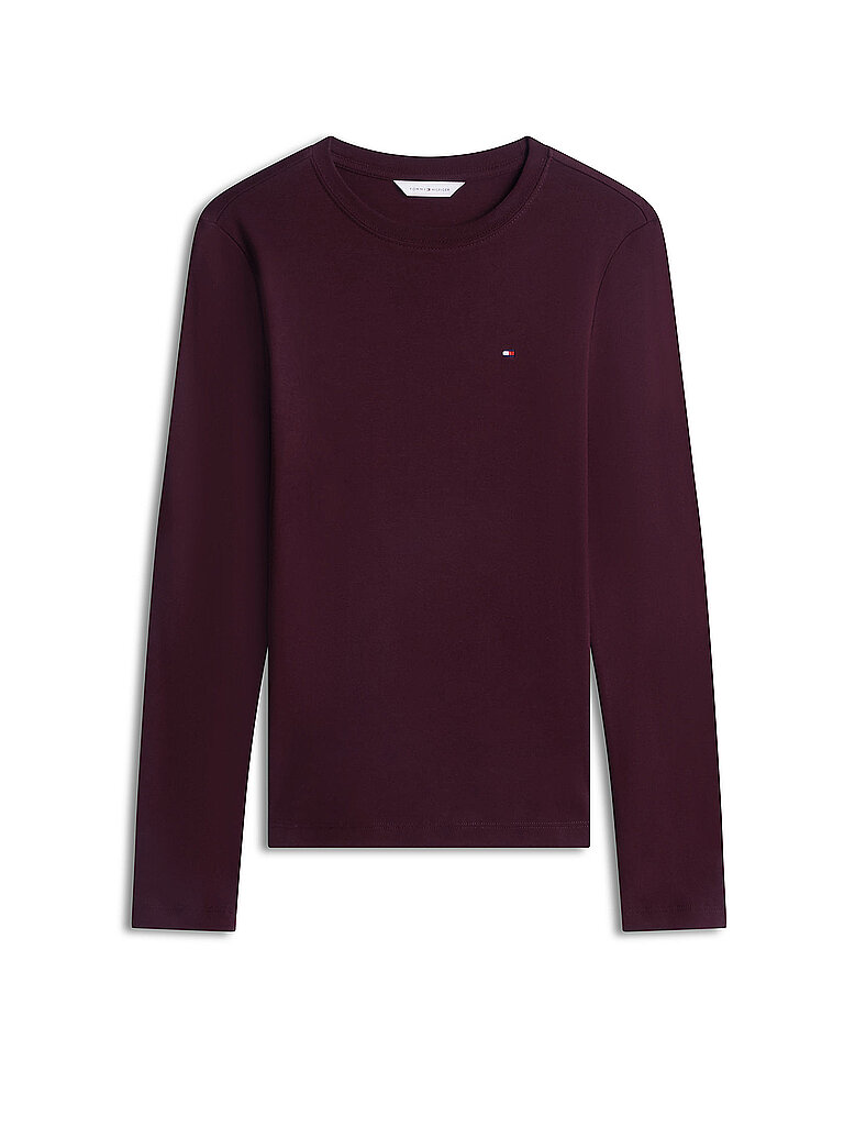 TOMMY HILFIGER Langarmshirt dunkelrot | L