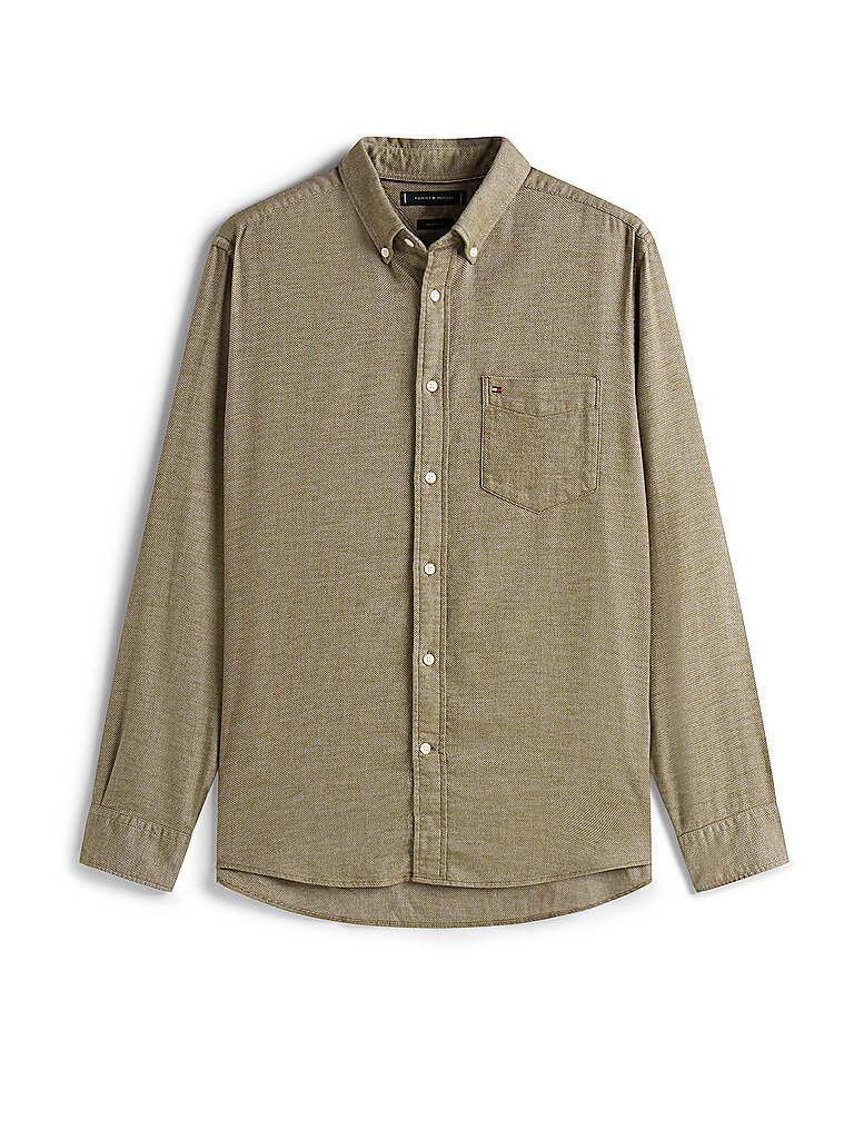 TOMMY HILFIGER Hemd Slim Fit  olive | S