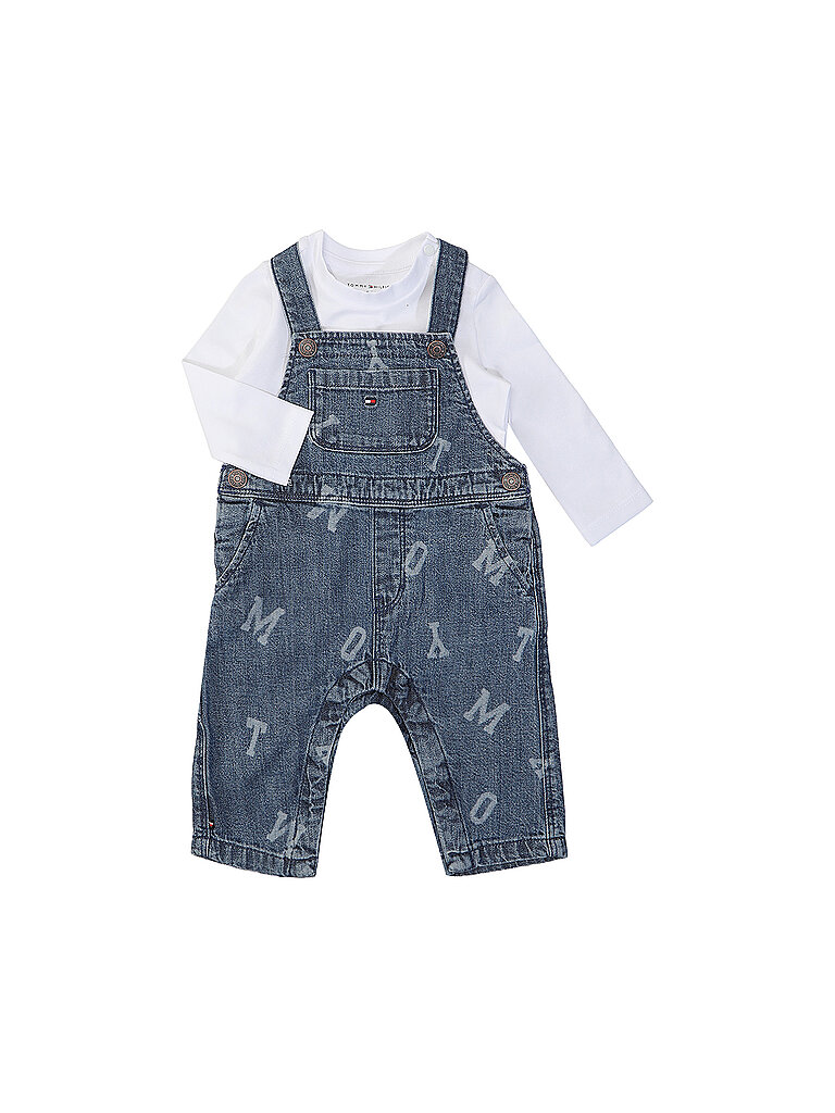 TOMMY HILFIGER Baby Set 2-tlg. Jeans mit Langarmshirt blau | 68
