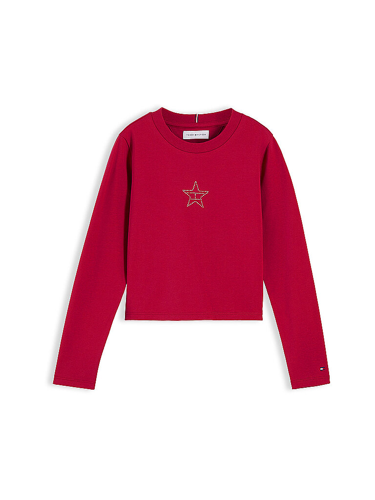 TOMMY HILFIGER Mädchen Langarmshirt  dunkelrot | 164