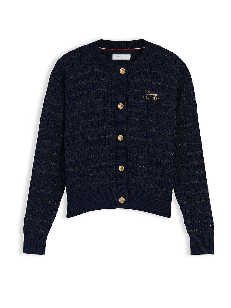 TOMMY HILFIGER Mädchen Strickjacke  dunkelblau | 152