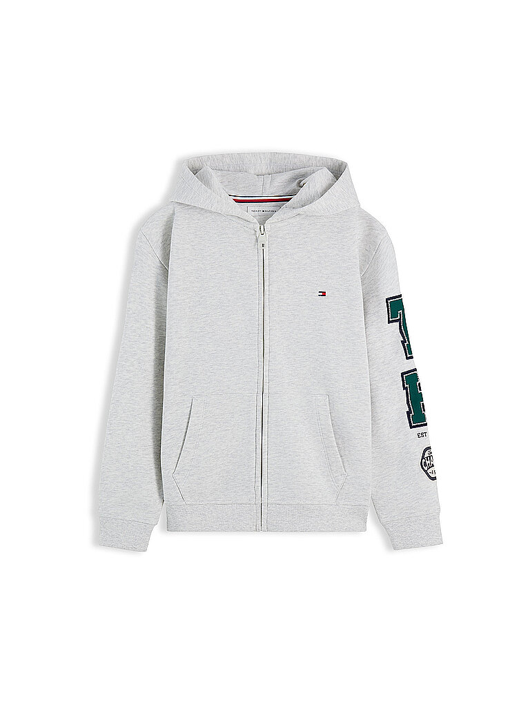 TOMMY HILFIGER Jungen Sweatjacke  hellgrau | 164