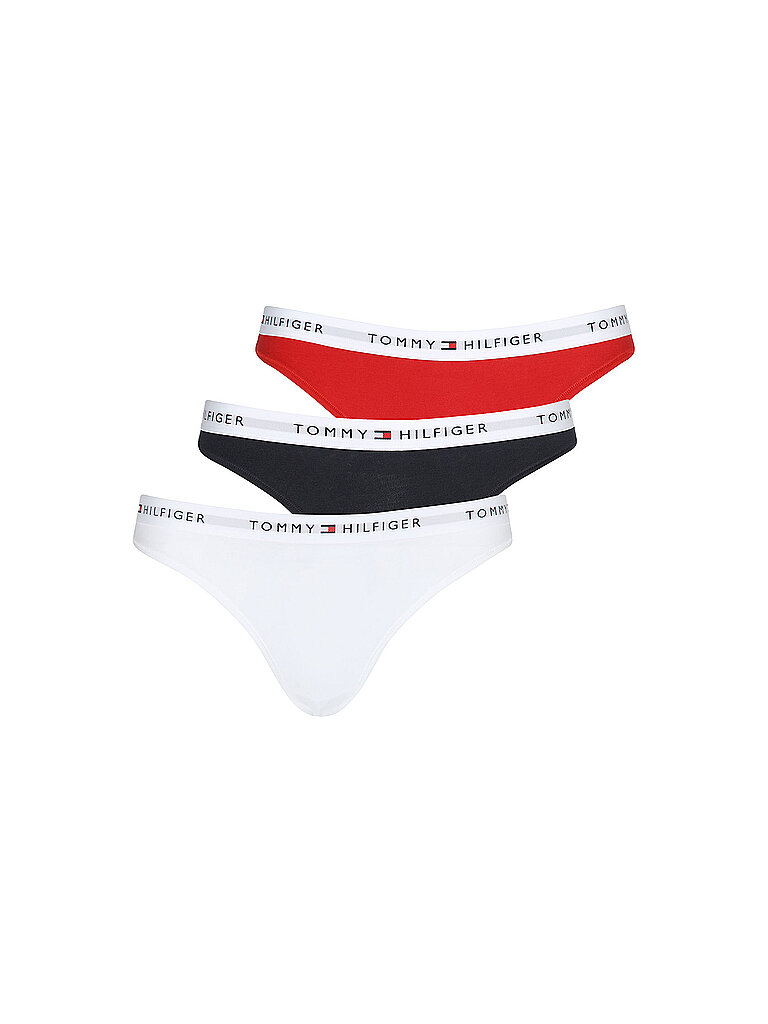 Slips 3er Pkg. white / navy / red weiss XS damen