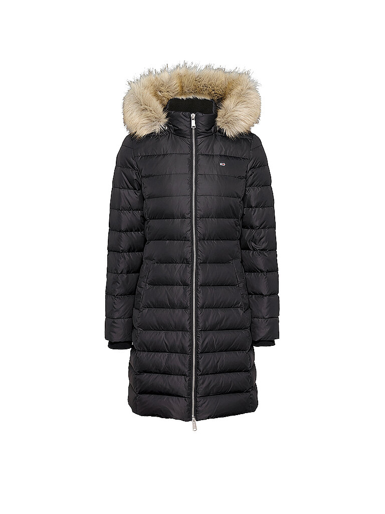 TOMMY JEANS Daunenmantel  schwarz | XS