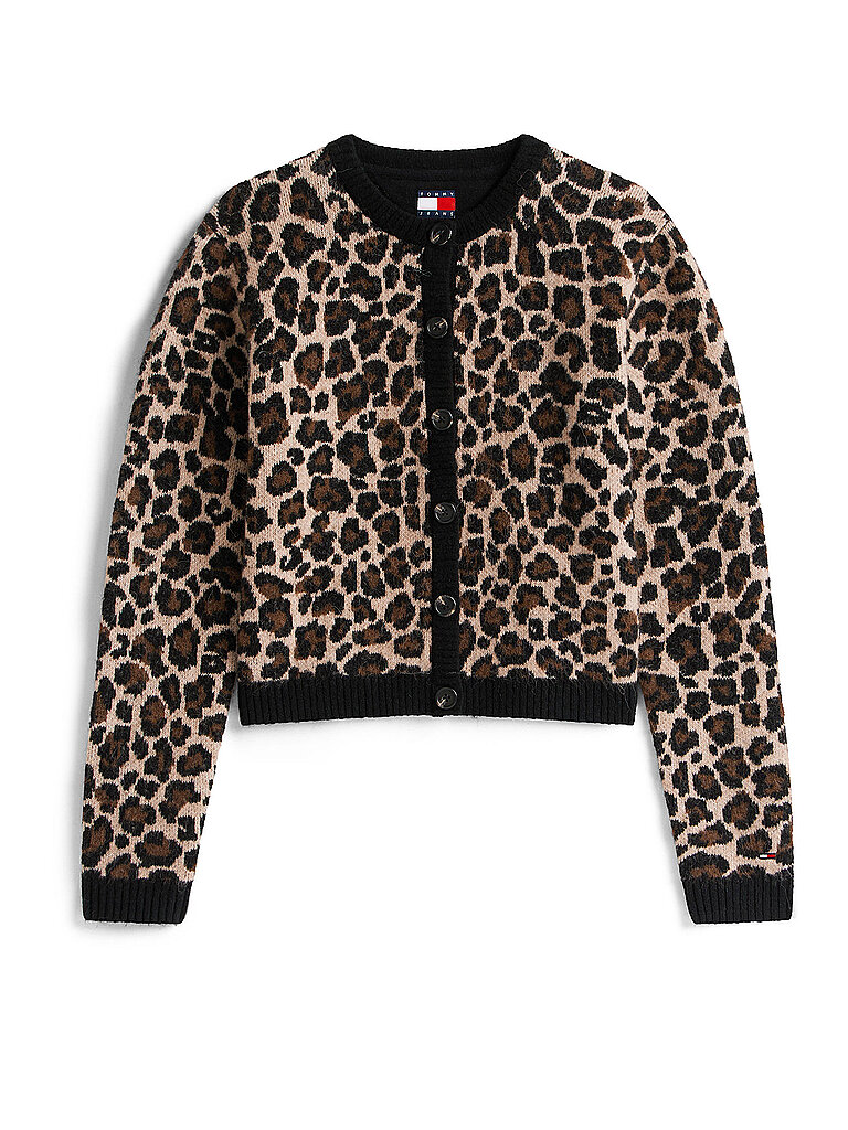 LEOPARD CARDIGAN braun L damen