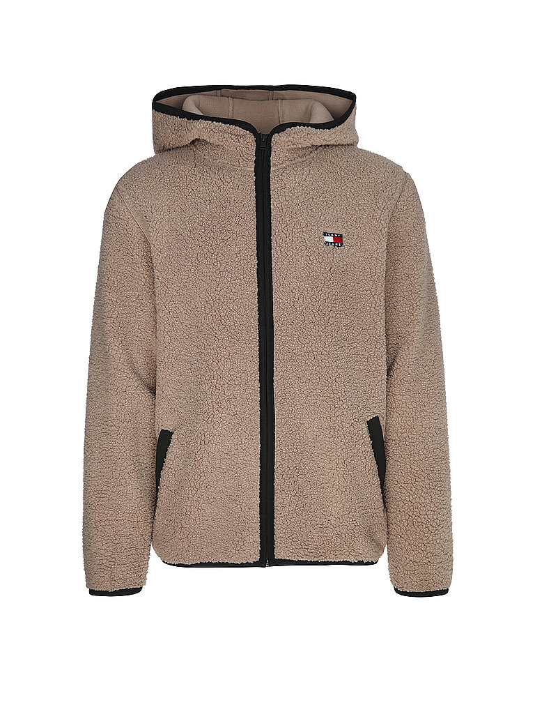 Fleecejacke beige L herren