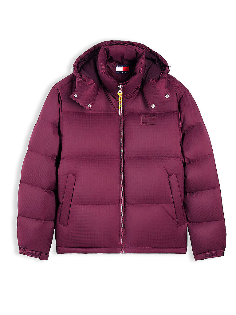 TOMMY JEANS Daunensteppjacke ALASKA dunkelrot | S