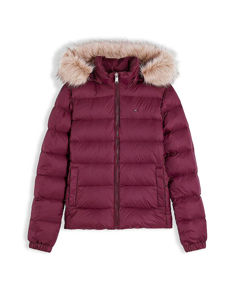 TOMMY JEANS Daunenjacke beere | S