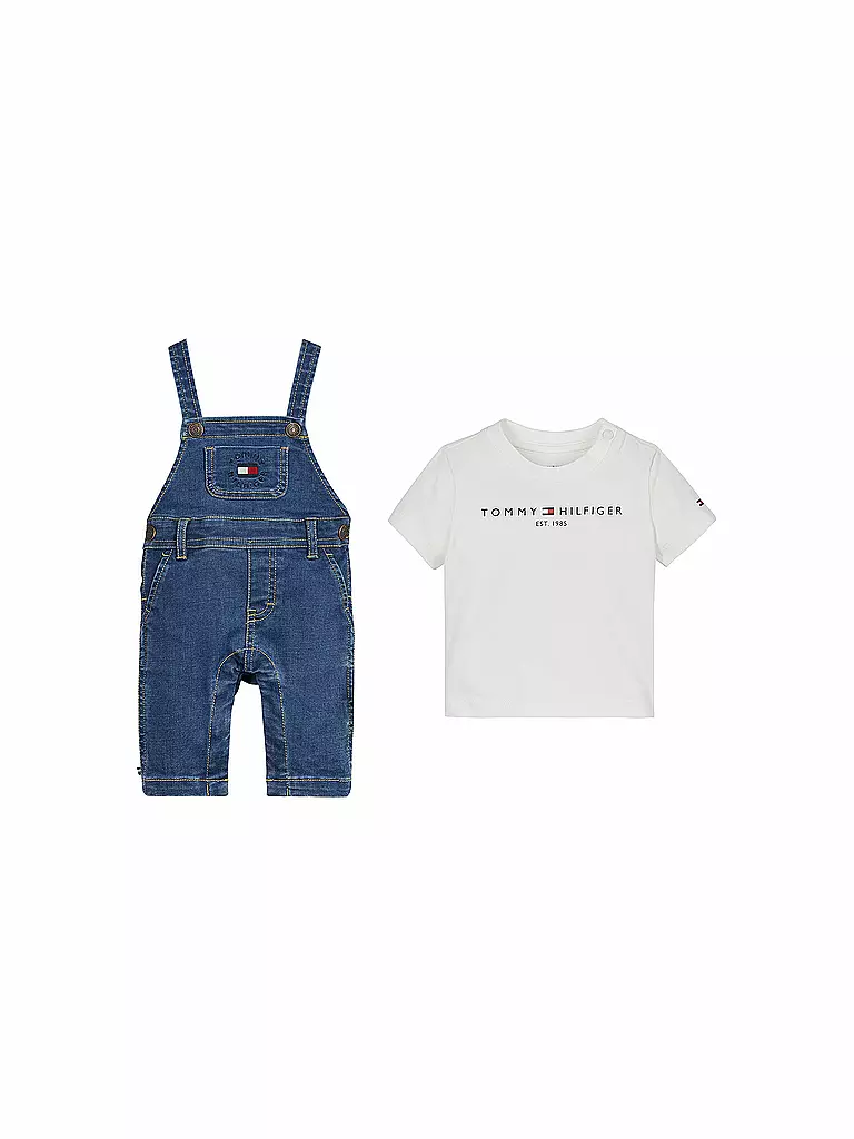 TOMMY HILFIGER | Baby Latzhosen Set 2teilig | blau