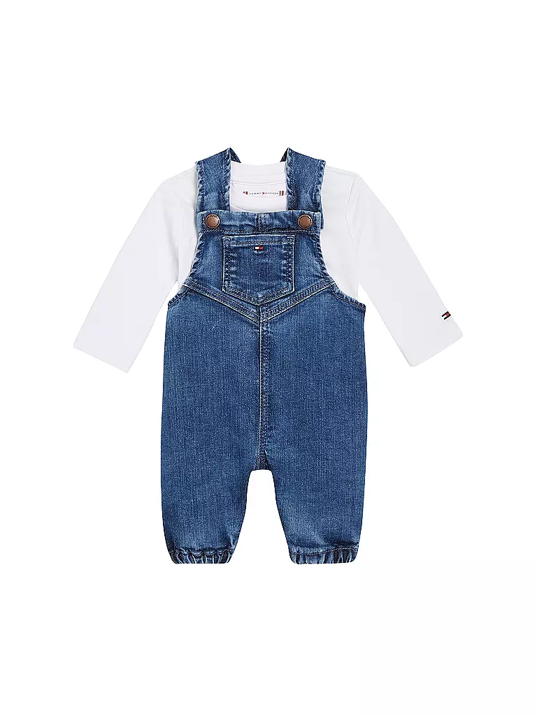 TOMMY HILFIGER | Baby Set Langarmshirt und Latzhose | blau