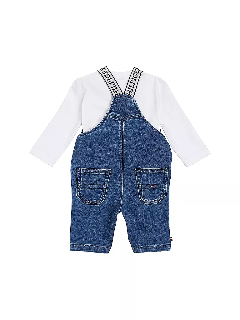 TOMMY HILFIGER | Baby Set Latzhose Shirt 2-teilig | blau