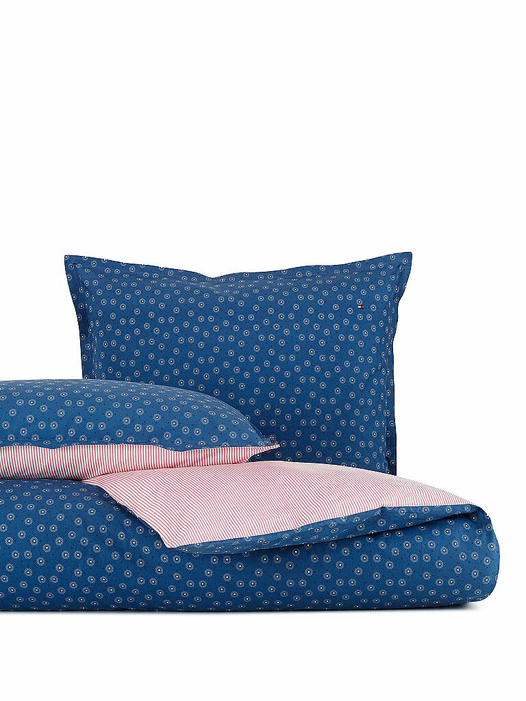 TOMMY HILFIGER | Bettwäsche Blumen Nostalgie 70x90cm / 140x200cm | blau