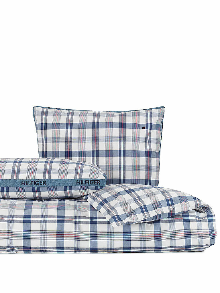 TOMMY HILFIGER | Bettwäsche Kariert Hilfiger Band 70x90cm / 140x200cm | weiß