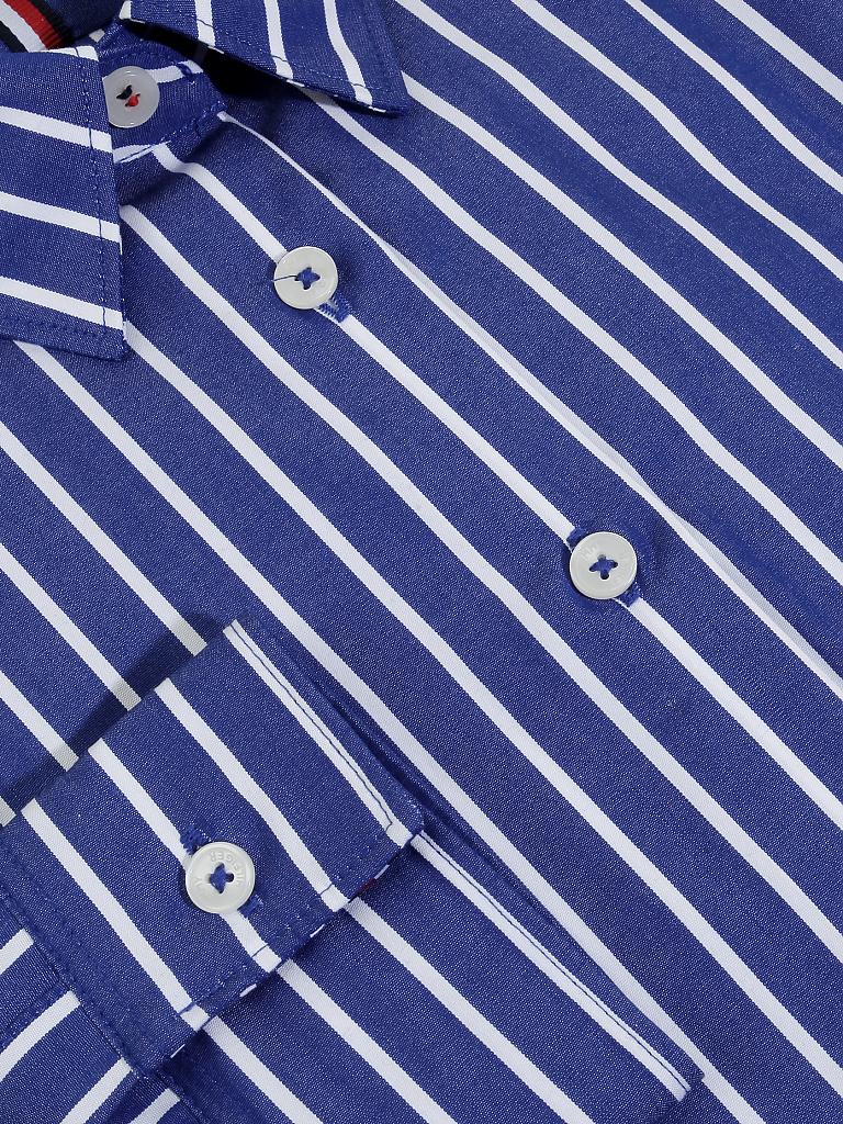 TOMMY HILFIGER | Bluse Fitted "Essential" | blau