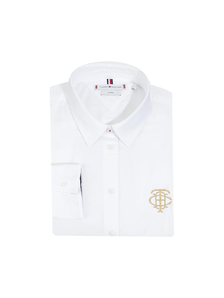 TOMMY HILFIGER | Bluse Fitted | weiß