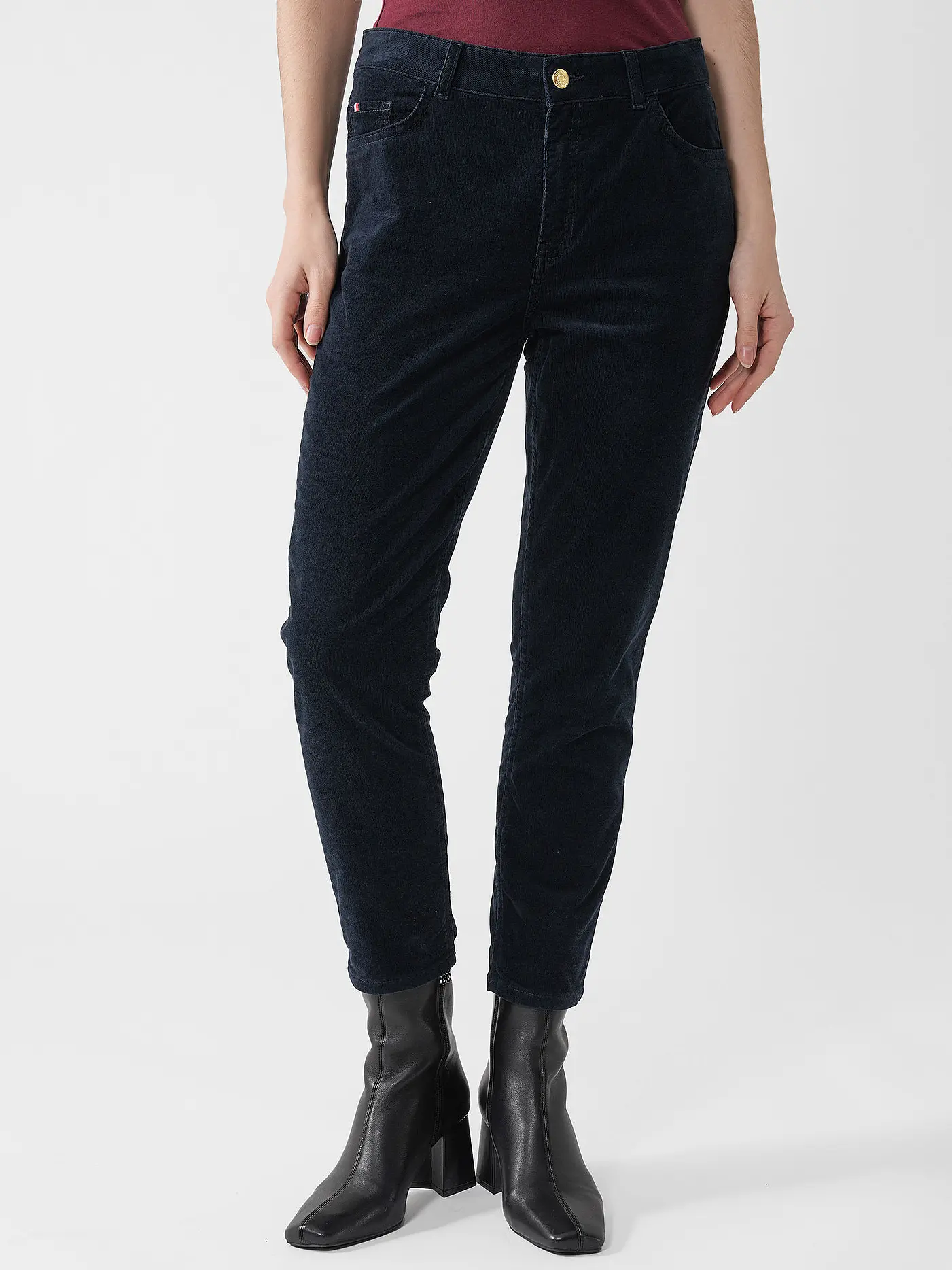 TOMMY HILFIGER | Cordhose Slim Fit | dunkelblau