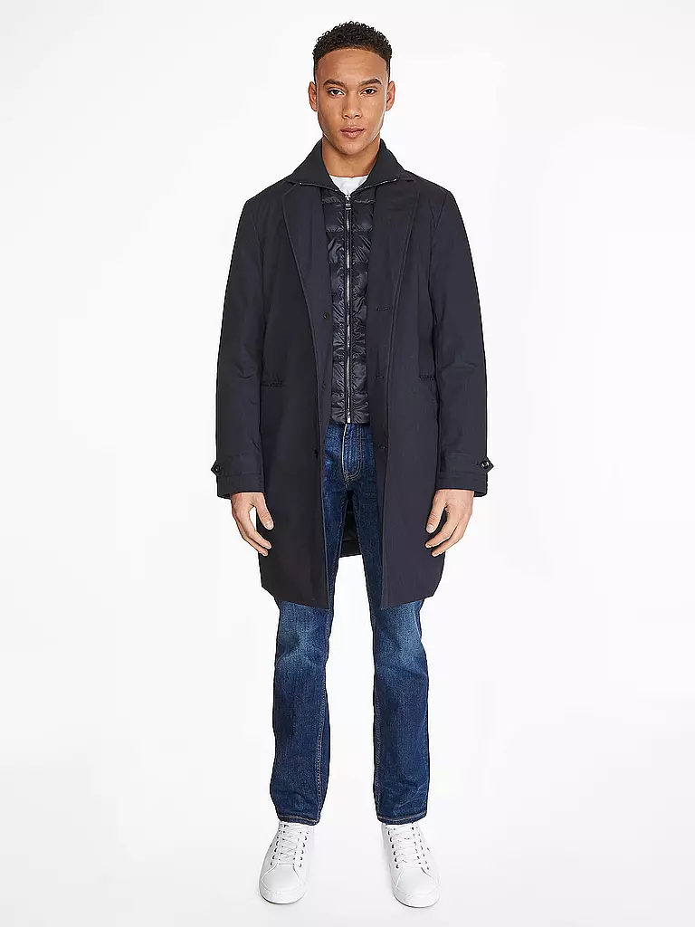 TOMMY HILFIGER Daunenmantel - Trenchcoat blau