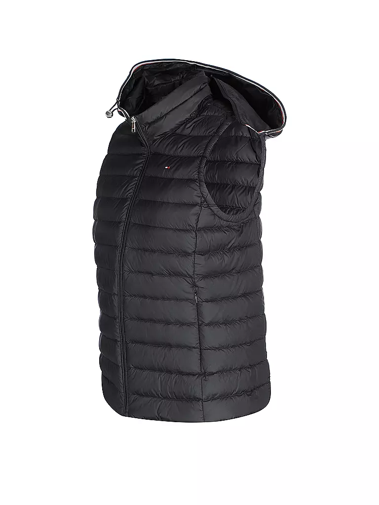 TOMMY HILFIGER | Daunensteppgilet  | schwarz