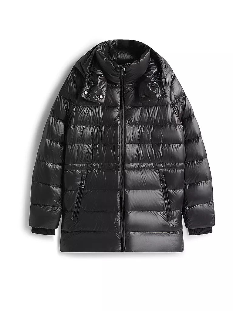 TOMMY HILFIGER | Daunensteppmantel | schwarz