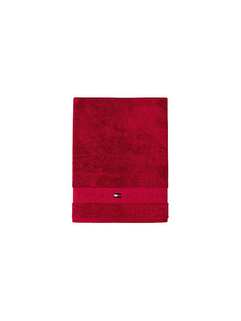 TOMMY HILFIGER | Frottee Uni Serie 50x100cm "Legend"  | rot