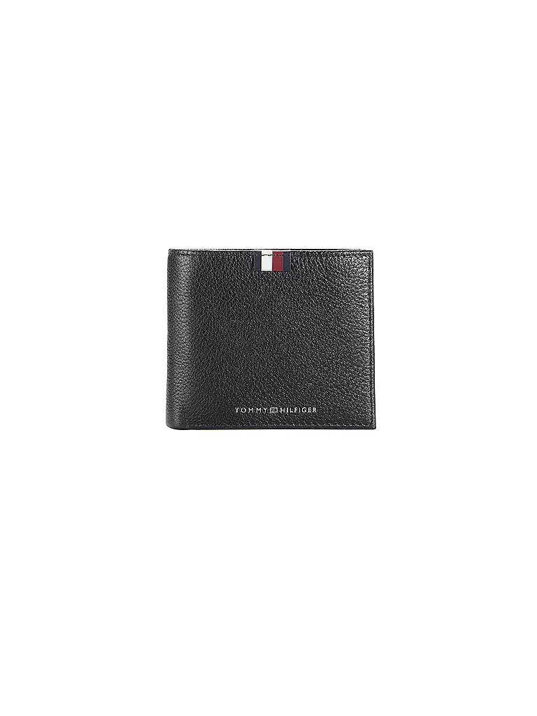 TOMMY HILFIGER | Geldbörse TH PREM LEA | schwarz