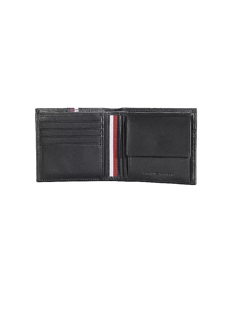 TOMMY HILFIGER | Geldbörse TH PREM LEA | schwarz