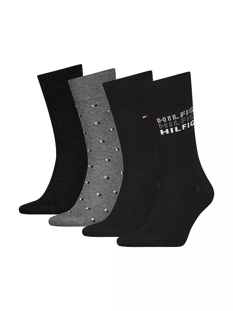 TOMMY HILFIGER | Geschenkbox Socken 4-er Pkg. black | schwarz