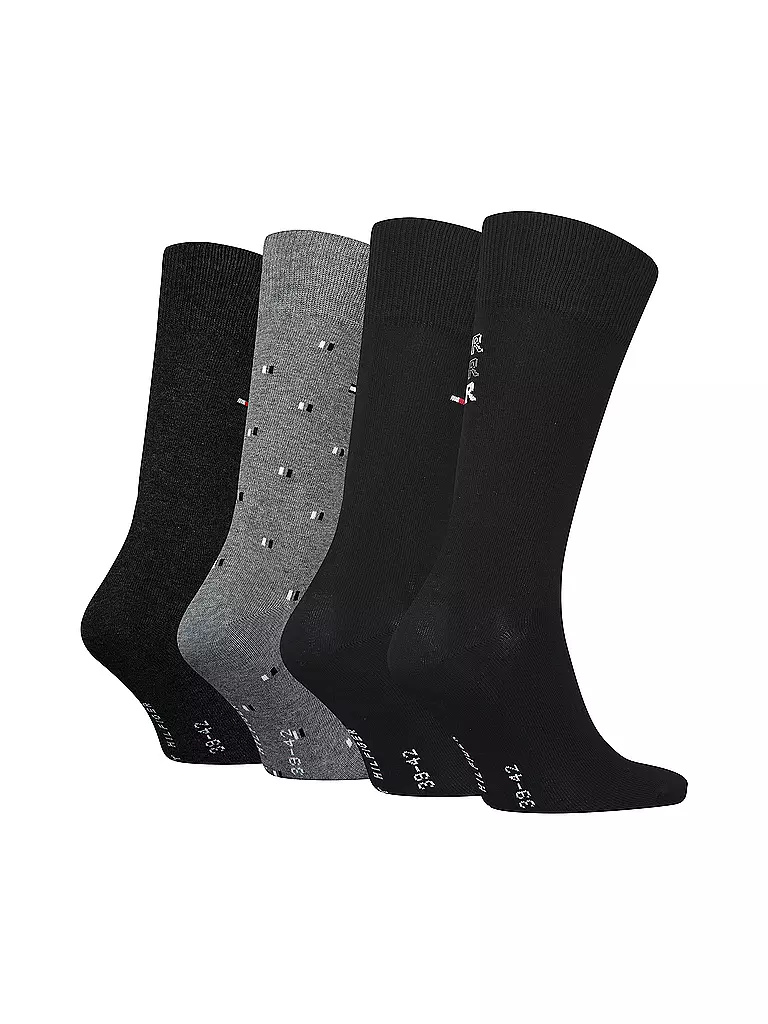 TOMMY HILFIGER | Geschenkbox Socken 4-er Pkg. black | schwarz