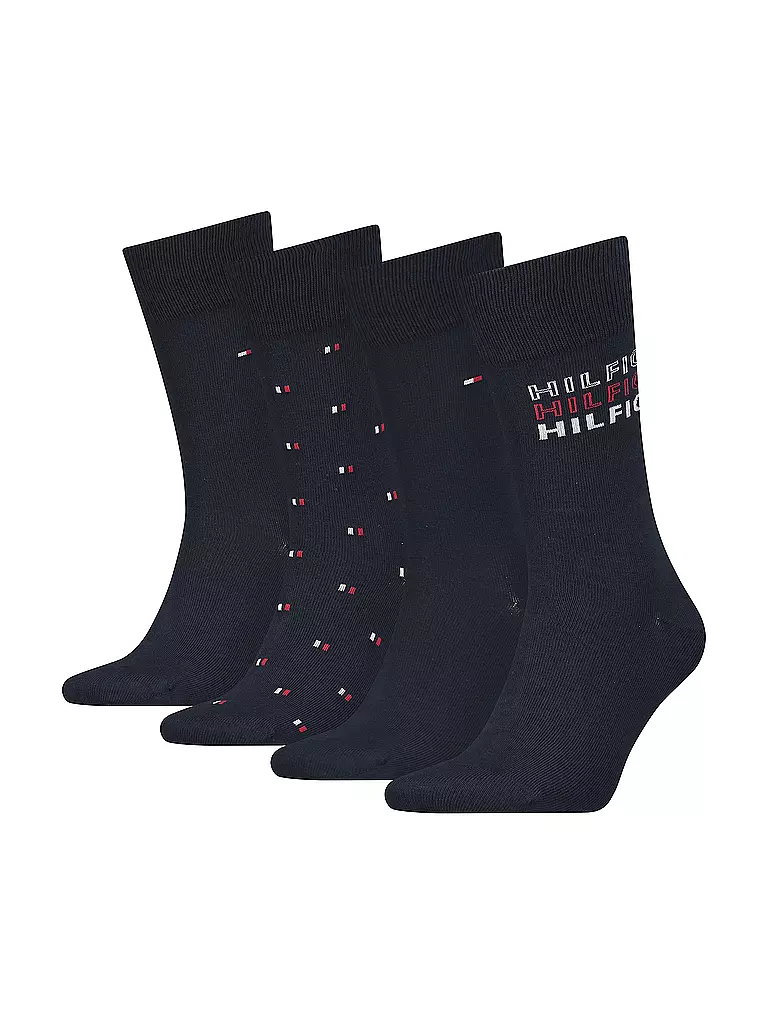 TOMMY HILFIGER | Geschenkbox Socken 4-er Pkg. navy | dunkelblau