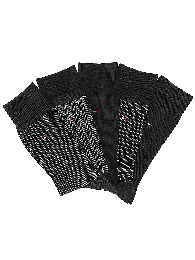 TOMMY HILFIGER | Geschenkeset 6er Pkg. Socken Black  | Schwarz