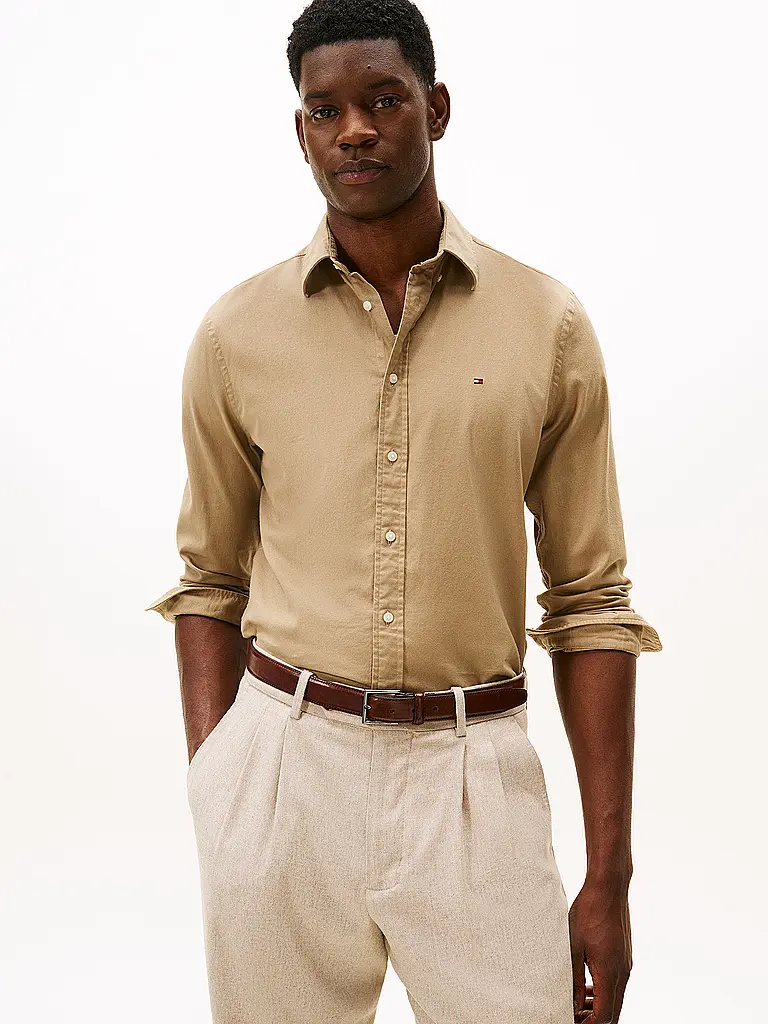 TOMMY HILFIGER | Hemd Regular Fit  | beige