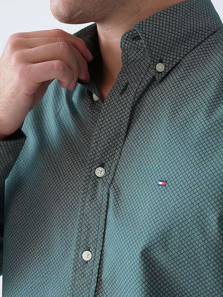 TOMMY HILFIGER | Hemd Regular Fit  | dunkelgrün