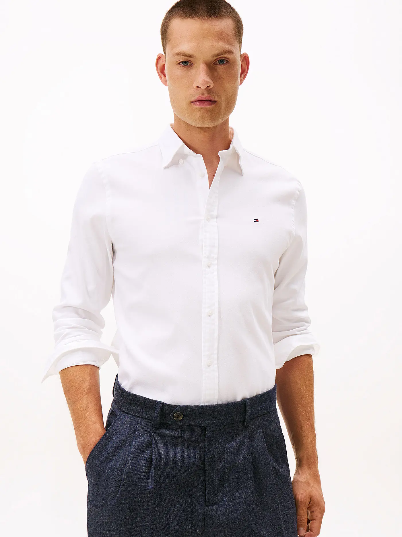 TOMMY HILFIGER | Hemd Slim Fit  | weiss