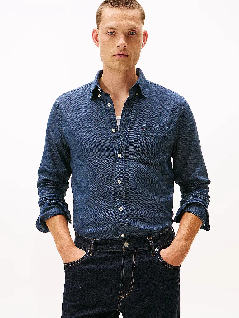 TOMMY HILFIGER | Hemd Slim Fit  | blau