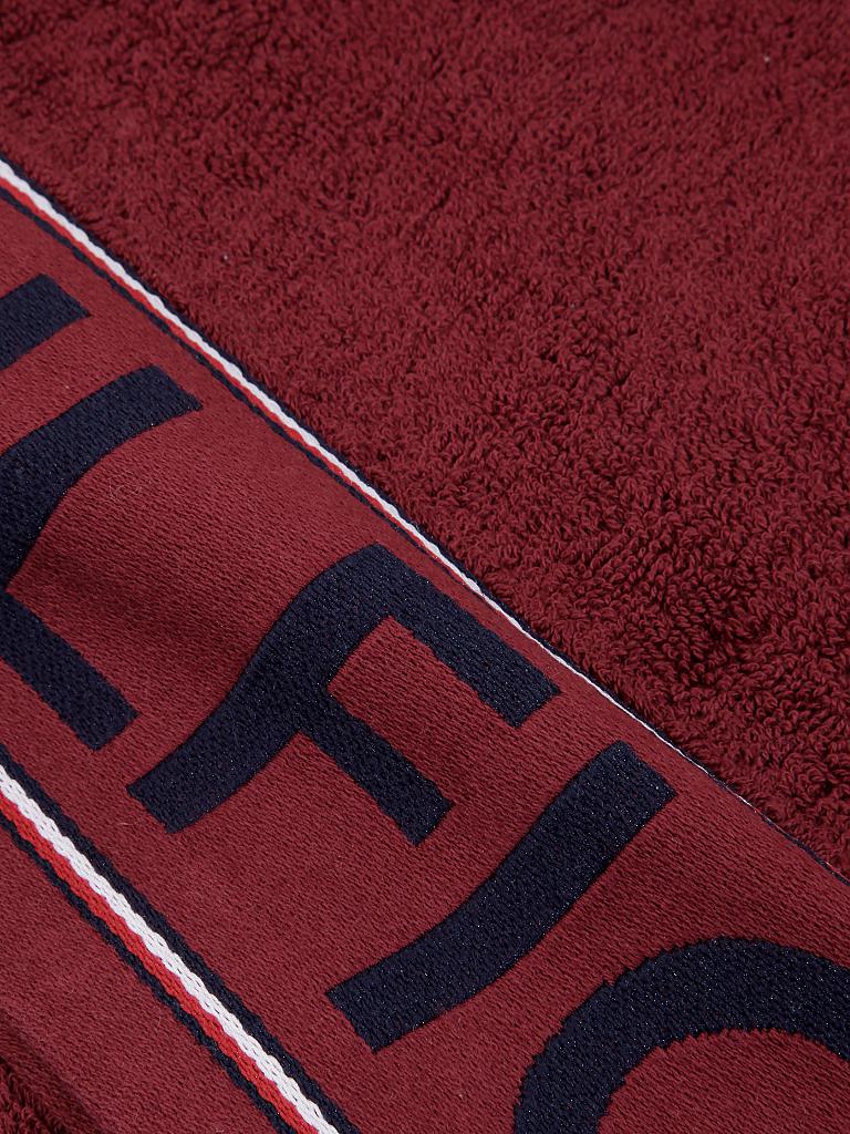 TOMMY HILFIGER | Hilfiger Iconic Frottee Handtuch 50x100cm (Bordeaux) | rot