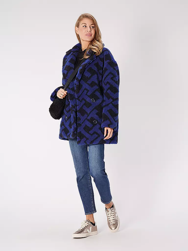 TOMMY HILFIGER | Jacke in Felloptik | blau