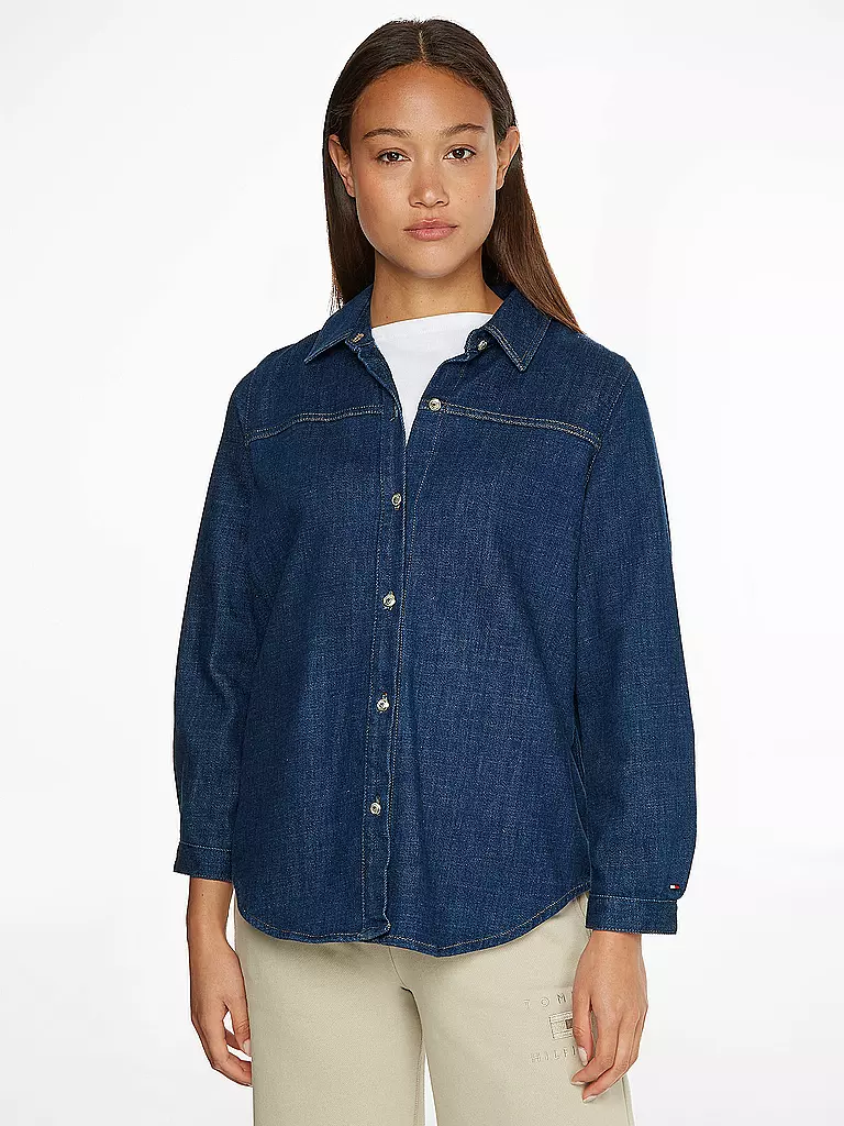 TOMMY HILFIGER | Jeansbluse - Overshirt  | blau