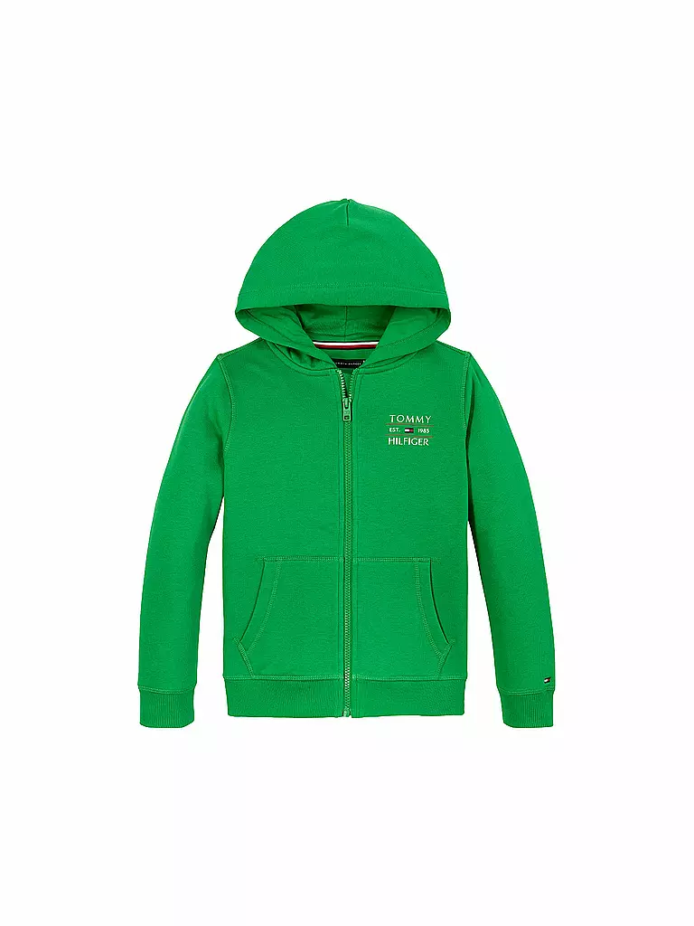 TOMMY HILFIGER | Jungen Kapuzensweatjacke | grün