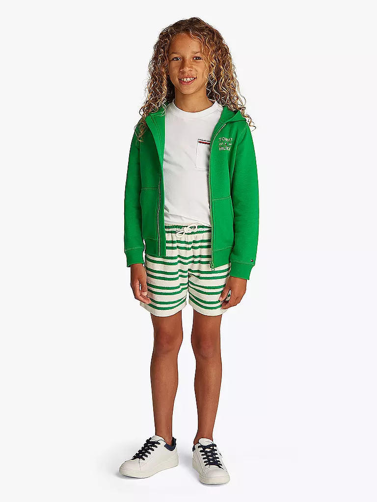 TOMMY HILFIGER | Jungen Kapuzensweatjacke | grün