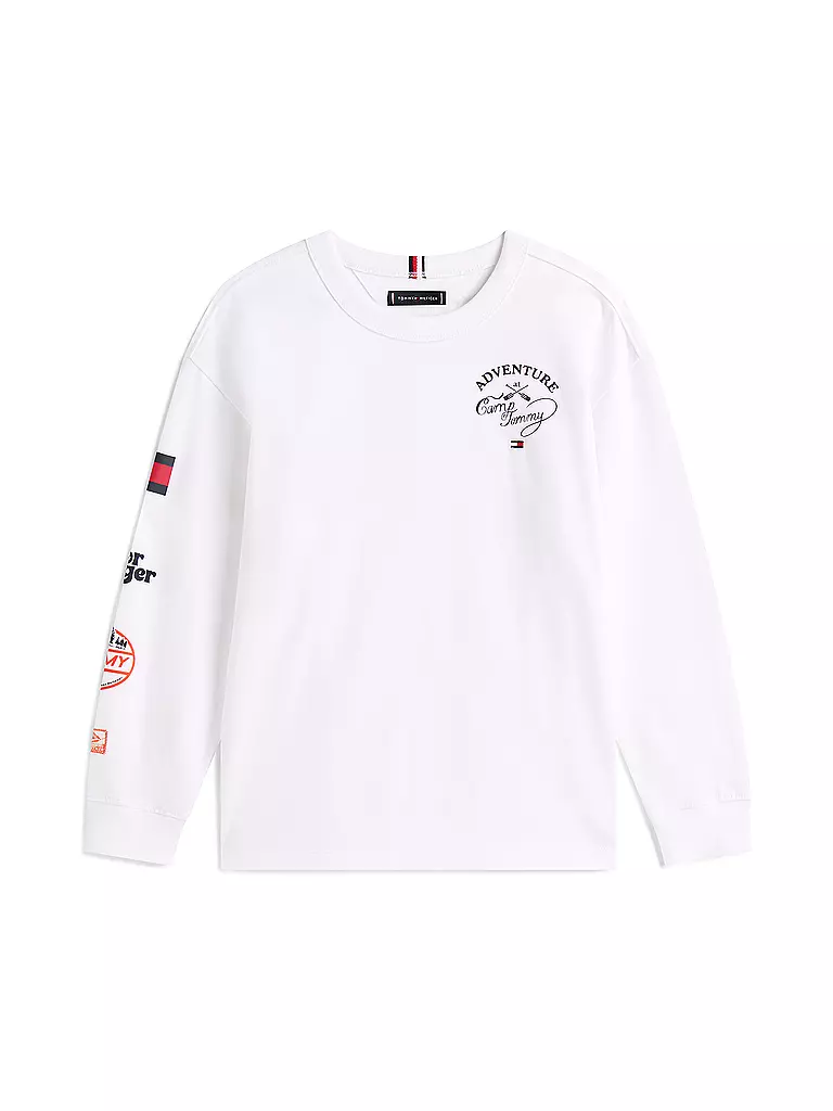 TOMMY HILFIGER | Jungen Langarmshirt  | weiss