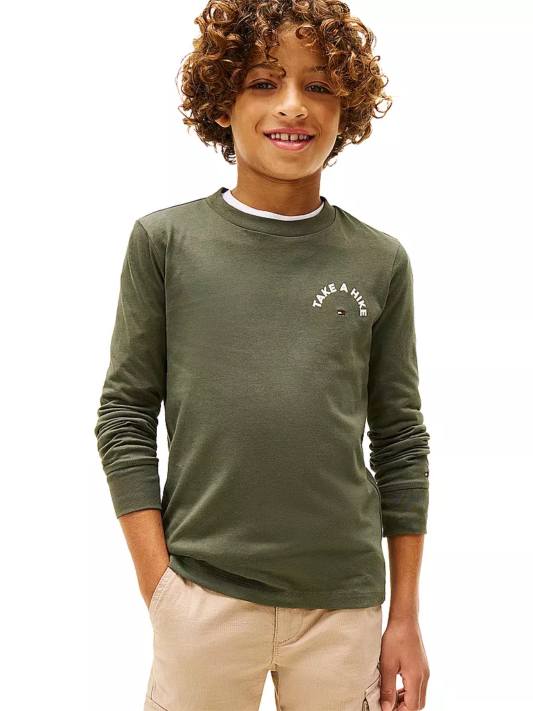 TOMMY HILFIGER | Jungen Langarmshirt  | olive