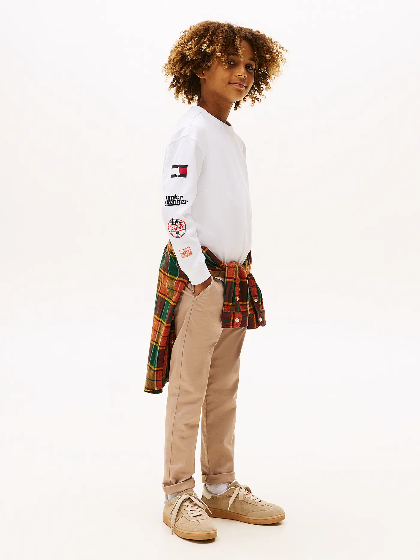 TOMMY HILFIGER | Jungen Langarmshirt  | weiss